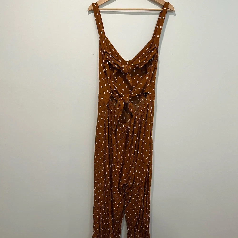 American Eagle Tie Back Polka Dot Jumpsuit - Picture 4 of 7